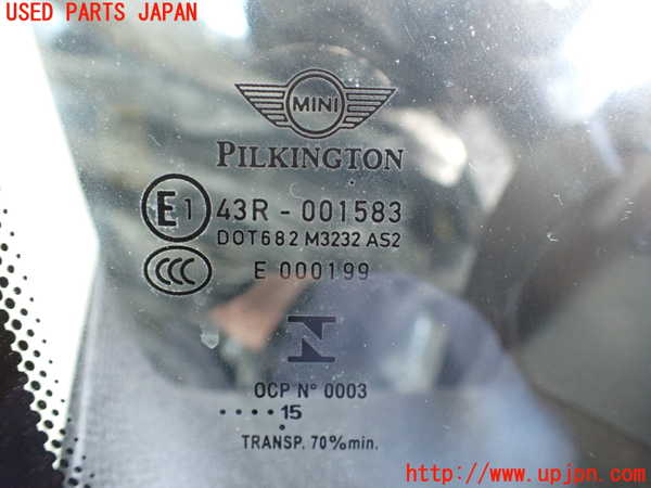 2UPJ-9229731382]BMW ミニ(MINI)クーパーS クロスオーバー オール4(ZC16A)左クォーターガラス (43R-001583) 中古_2