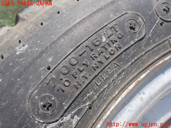 1UPJ-9229749032]三菱ジープ(J24)タイヤ　ホイール　1本② 7.00-16LT 中古_3