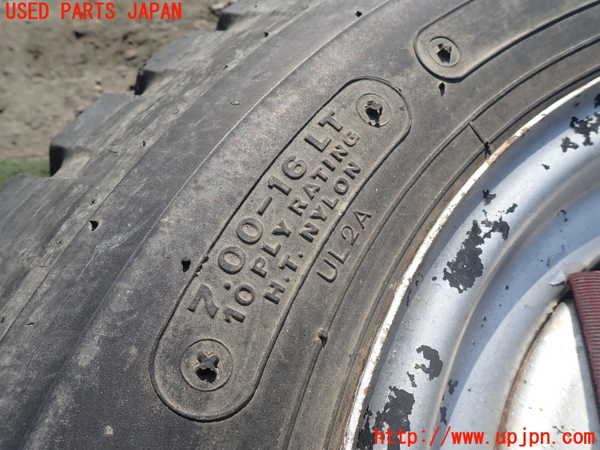 1UPJ-9229749033]三菱ジープ(J24)タイヤ　ホイール　1本③ 7.00-16LT 中古_2
