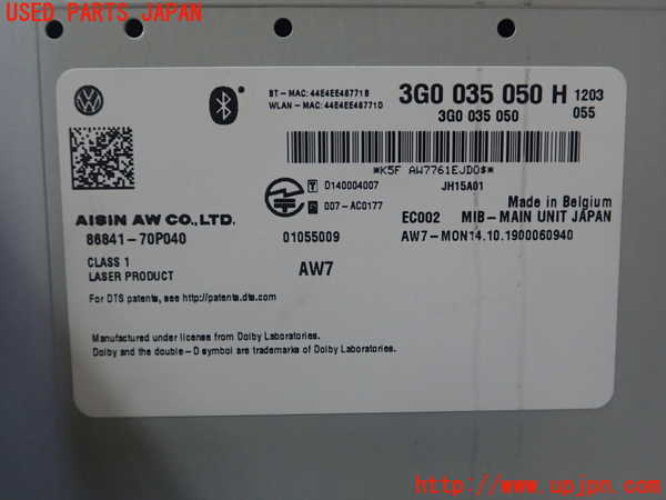1UPJ-9229756589]VW・T-Cross(ティークロス)(C1DKR)カーナビゲーション 中古_2