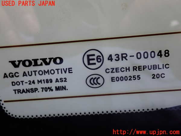 2UPJ-9229921382]ボルボ・V40(MD4204T)左クォーターガラス (43R-00048 M189) 中古_3