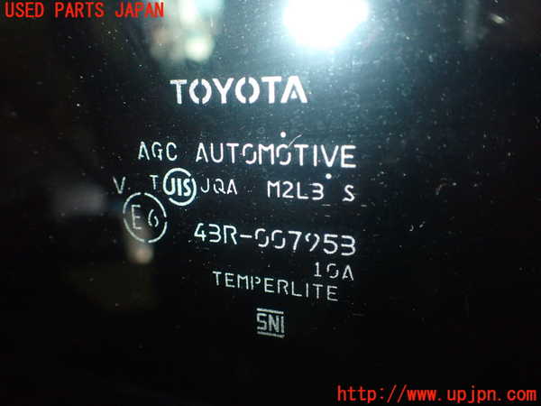 1UPJ-9229971382]ヴォクシー(ノア)(ZRR80W)左クォーターガラス AGC M2L3 中古_3