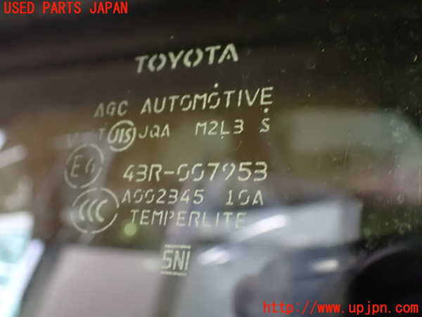 1UPJ-9229981382]エスティマ(ACR50W)左クォーターガラス 中古 AGC M2L3 43R-007953_2
