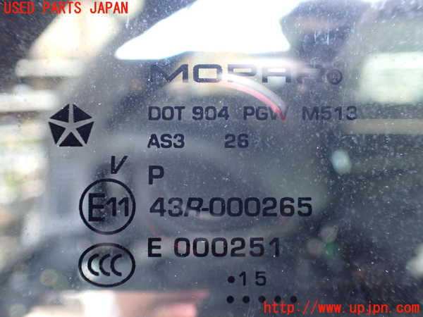 1UPJ-9230001380]ジープ・グランドチェロキー(WK36TA)右クォーターガラス MOPAR M513 中古_3