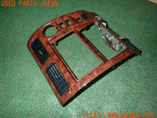 3UPJ=9230060645]ランクルプラド(KDJ95W)後期 純正 オーディオパネル ウィンドウスイッチパネル 内装パネル イアンテリアパネル 木目調 中古_2