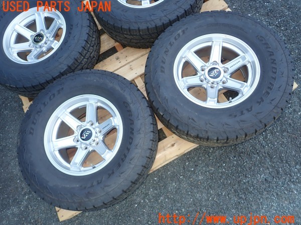 3UPJ=9230060917]ランクルプラド(KDJ95W)後期 Weds ウェッズ KEELER キーラー タイヤホイール 16×7J +5 PCD139.7 6穴 サマータイヤ 4本 中古_2