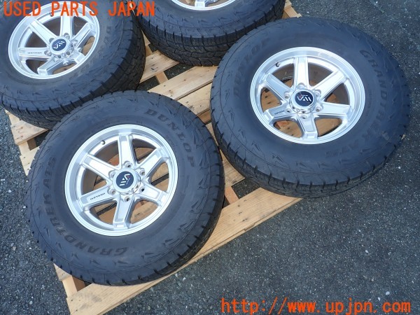 3UPJ=9230060917]ランクルプラド(KDJ95W)後期 Weds ウェッズ KEELER キーラー タイヤホイール 16×7J +5 PCD139.7 6穴 サマータイヤ 4本 中古_3