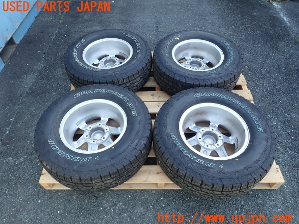 3UPJ=9230060917]ランクルプラド(KDJ95W)後期 Weds ウェッズ KEELER キーラー タイヤホイール 16×7J +5 PCD139.7 6穴 サマータイヤ 4本 中古_4