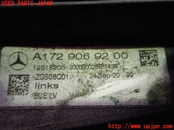 2UPJ-9230081132]ベンツ SLC200(172434)(R172)左ヘッドライト LED 中古_3