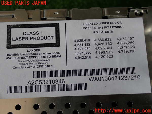 2UPJ-9230126500]BMW 325i(VB25)(E90)CD&MDプレイヤー 中古_4