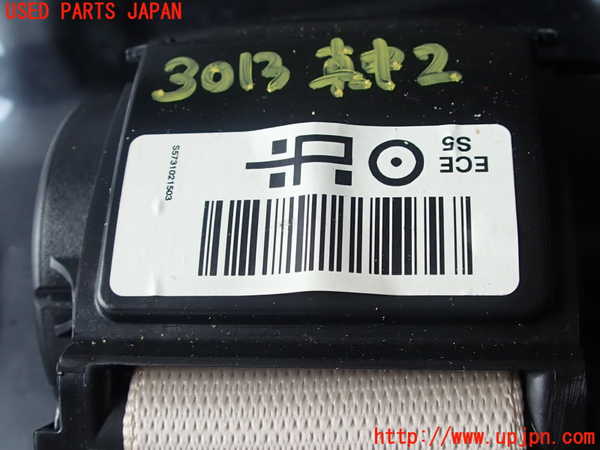 2UPJ-9230137135]BMW 328i(3A20)真中2列目シートベルト 中古 F30_2