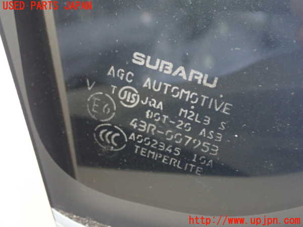 1UPJ-9230181380]スバル・XV(GT7)右クォーターガラス AGC M2L3 中古_2