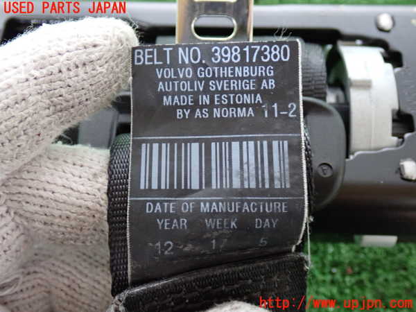 2UPJ-9230207075]ボルボ・XC60(DB4204TXC)助手席シートベルト 中古_3
