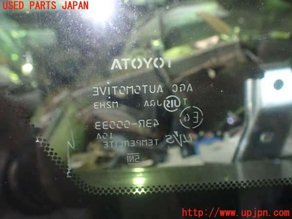 1UPJ-9230421200]ヴェルファイア(ANH20W)右フロント三角窓ガラス AGC M2H3 中古_2
