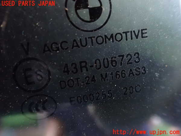 2UPJ-9230471382]BMW i3(1Z06)左クォーターガラス (43R-006723) 中古 (I01)_2