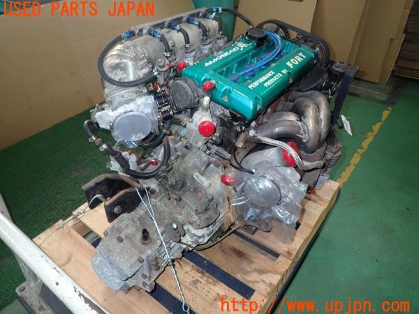 3UPJ=9230490111]ギャラン VR-4(E39A)前期 純正 エンジン・ミッションセット 4G63 ターボ 中古_3