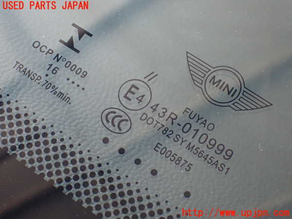2UPJ-9230511195]BMW ミニ(MINI)クーパーD(XN15)(F56)フロントガラス (43R-010999 M5645) 中古_2