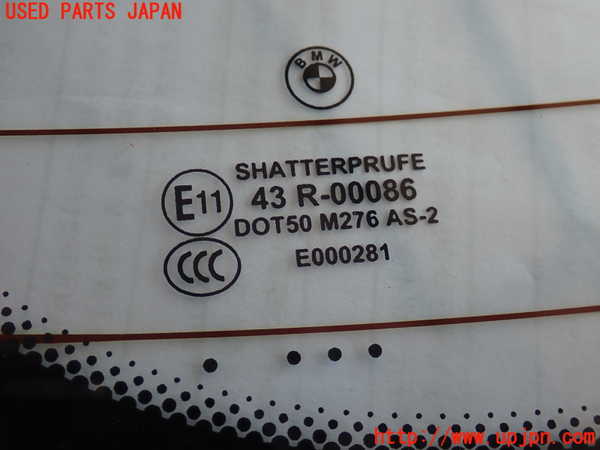 2UPJ-9230521560]BMW 320i(PG20)(E90)リアガラス (43R-00086 M276) 中古_2