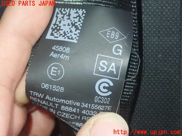 1UPJ-9230537185]ルノー・トゥインゴ(AHH4B)左2列目シートベルト 中古_2