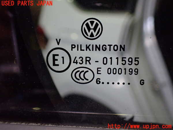 5UPJ-9230571290]VW ゴルフ トゥーラン(1TCZD)右後ドア 中古 PILKINGTON 43R-011595_4