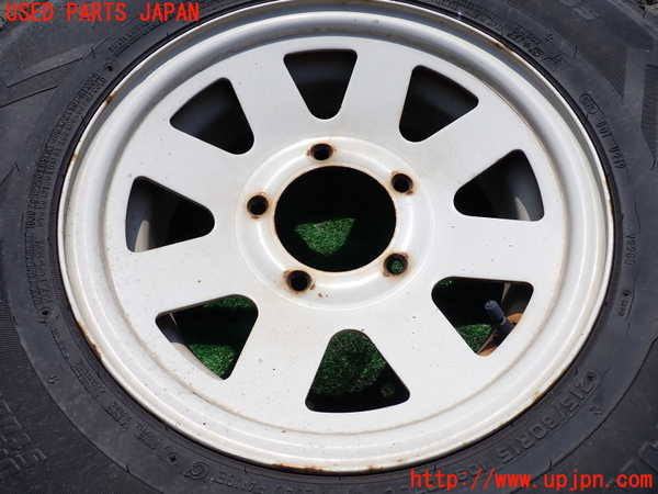 1UPJ-9230609027]三菱ジープ(J53)タイヤ　ホイール　1本② 215/80R15 中古_2