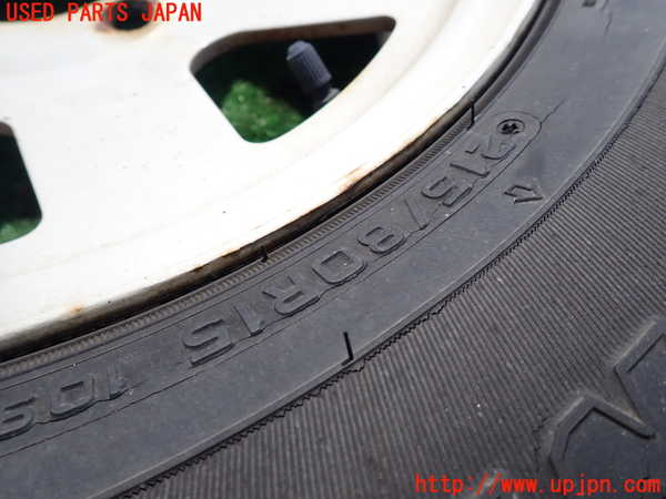 1UPJ-9230609027]三菱ジープ(J53)タイヤ　ホイール　1本② 215/80R15 中古_3