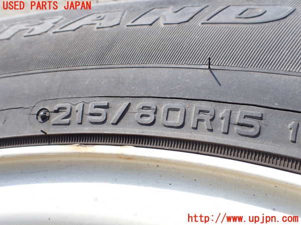 1UPJ-9230609028]三菱ジープ(J53)タイヤ　ホイール　1本③ 215/80R15 中古_3