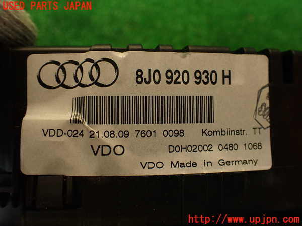 2UPJ-9230646170]アウディ・TT クーペ(8JCCZF)スピードメーター 中古_4