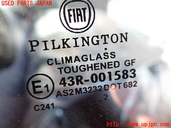 2UPJ-9230651380]フィアット・500(31209)右クォーターガラス 中古(43R-001583 M3232)_2