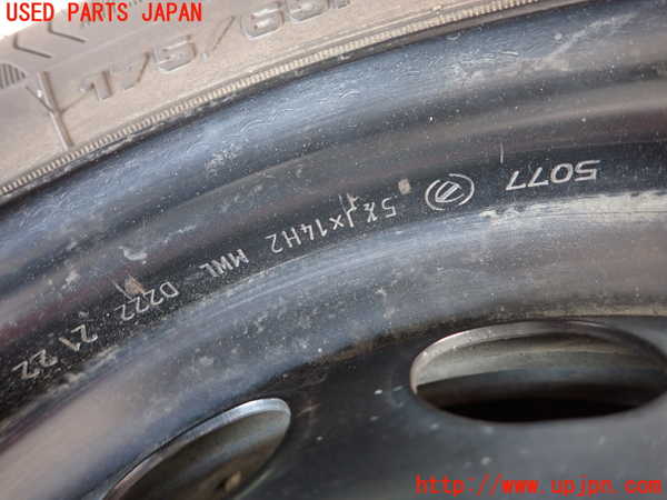 2UPJ-9230659022]フィアット・500(31209)タイヤ　ホイール　1本② 175/65R14 中古_2