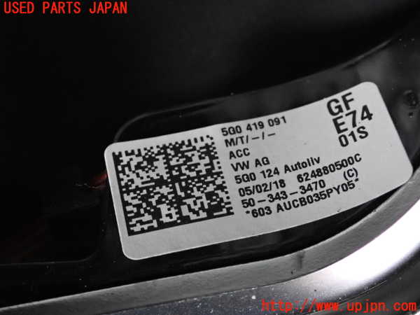 2UPJ-9230707855]VW ゴルフ(AUCJZ)ステアリングホイール 中古_3