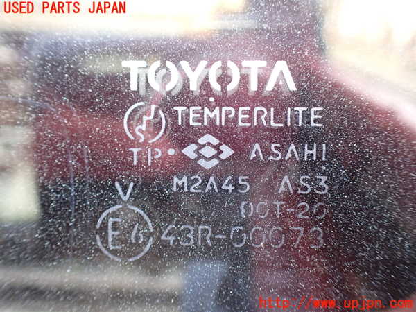 1UPJ-9230851382]ハイラックスサーフ N130系 4ドア(YN130G)左クォーターガラス 中古 ASAHI M2A45 43R-00073_3