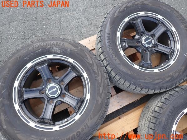 3UPJ=9230860906]ランクル100(UZJ100W)前期 BIGWAY B-MUD K YOKOHAMA iceGUARD G075 タイヤホイール 18×8J +55 PCD150 5穴 4本 中古_3