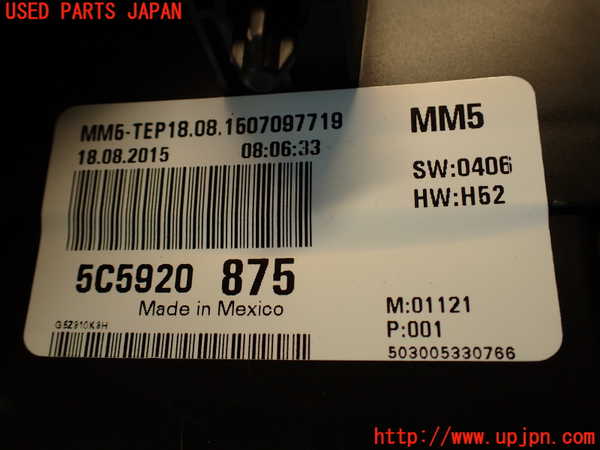 2UPJ-9230986170]VW ザ･ビートル(16CBZ)スピードメーター 中古_4