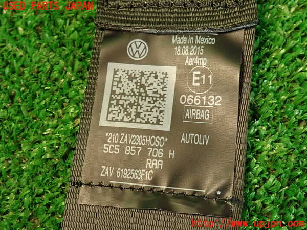 2UPJ-9230987045]VW ザ･ビートル(16CBZ)運転席シートベルト 中古_3