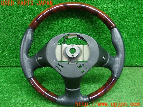 3UPJ=9231040617]コペン アルティメットエディションS(L880K)純正 MOMO ウッド 木目 ステアリング 中古_2
