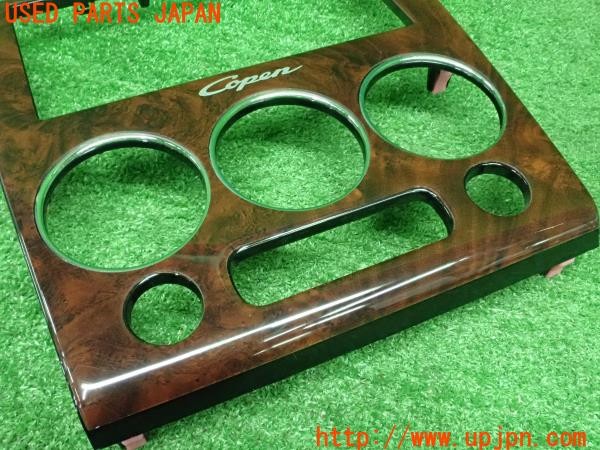 3UPJ=9231040647]コペン アルティメットエディションS(L880K)純正 木目 センタークラスターパネル オーディオパネル 中古_4
