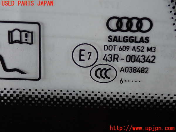 2UPJ-9231071380]アウディ・TT クーペ(FVCJS)右クォーターガラス (43R-004342) 中古_3