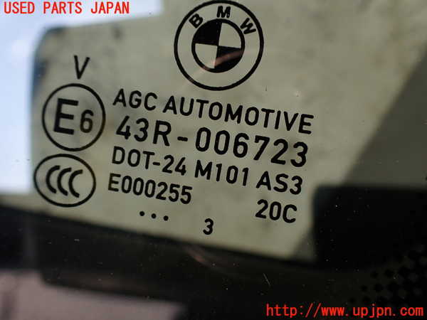 2UPJ-9231091380]BMW X1(52EE20)右クォーターガラス (43R-006723) 中古 (U11)_2