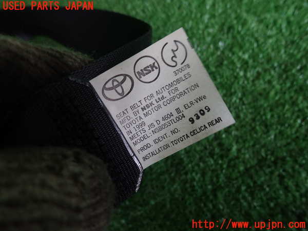 2UPJ-9231107185]セリカ GT-FOUR(ST205)左2列目シートベルト 中古_2