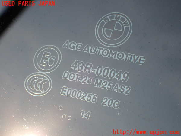2UPJ-9231111380]BMW 420i グランクーペ(4A20)右クォーターガラス (43R-00049 M25) 中古 F36_2