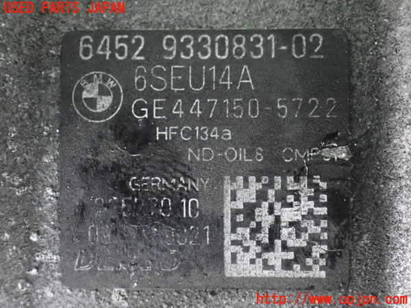 2UPJ-9231116025]BMW 420i グランクーペ(4A20)エアコンコンプレッサー 中古 F36_3