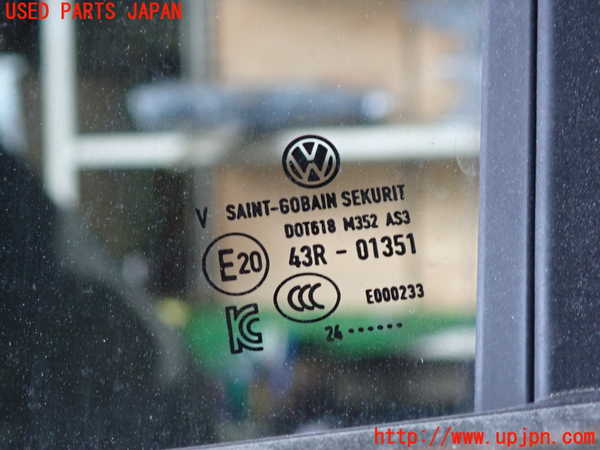 1UPJ-9231201320]VW ゴルフ ヴァリアント(CDDXDV)左後ドア 中古 SAINT-GOBAIN SEKURIT M352 43R-01351_4