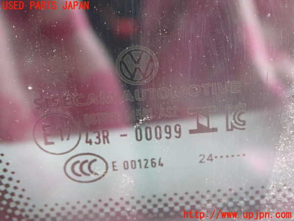1UPJ-9231201200]VW ゴルフ ヴァリアント(CDDXDV)右フロント三角窓ガラス 中古 SISECAM M501 43R-00099_2
