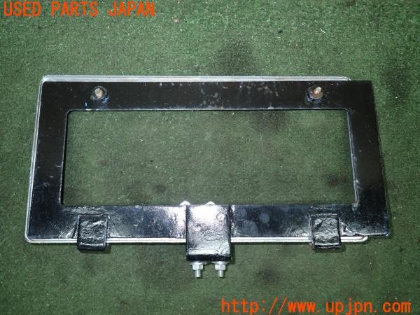 3UPJ=9231250001]三菱ジープ(J58)純正 ナンバープレートブラケット ホルダー 社外フレーム付き メキシコ 国旗 中古_4