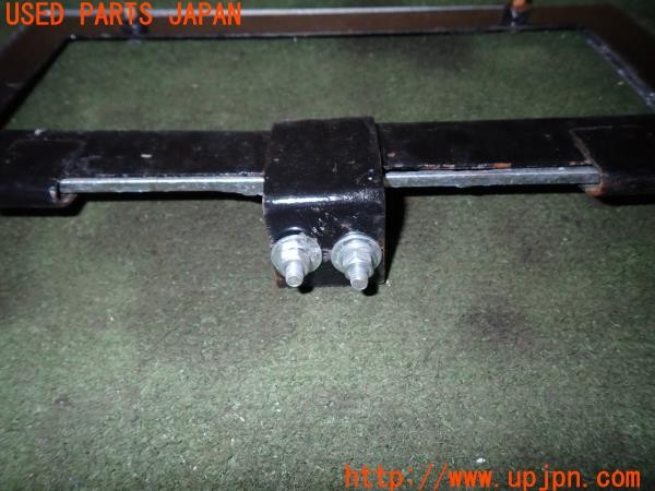 3UPJ=9231250001]三菱ジープ(J58)純正 ナンバープレートブラケット ホルダー 社外フレーム付き メキシコ 国旗 中古_5