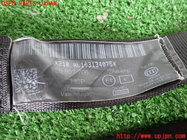 2UPJ-9231297075]ポルシェ・カイエン ターボ(9PAM4851A)助手席シートベルト 中古_3