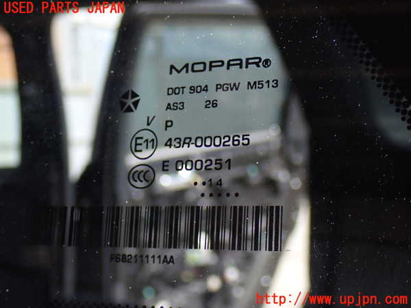 2UPJ-9231301382]ジープ・グランドチェロキー(WK36T)左クォーターガラス 中古(43R-000265 M513)_4