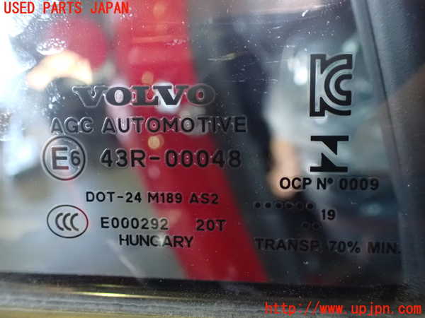1UPJ-9231411290]ボルボ・V40(MB4154T)右後ドア AGC M189 中古_3