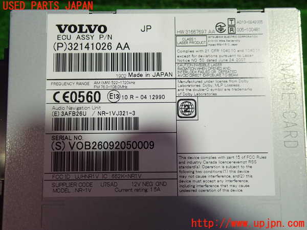 1UPJ-9231416589]ボルボ・V40(MB4154T)カーナビゲーション HDD 中古_2